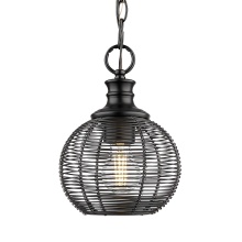 Golden Canada 6802-M1L BLK - Golden Lighting Calypso 1-light 8in Pendant in Matte Black